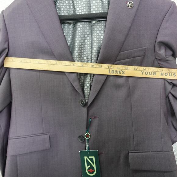 Ted Baker No Ordinary Joe London Purple Suit Jacket 40S & 34S Pants Set - Picture 4 of 16